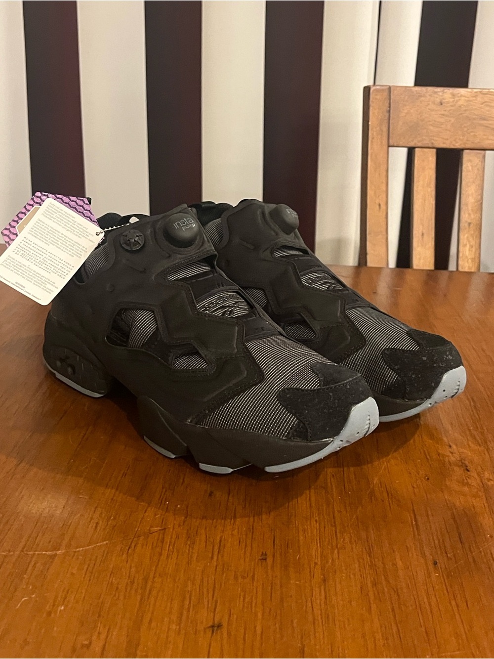Reebok Instapump Pump Fury MTB black Shoes Sneakers new BD1502 Mens Size 12